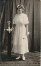 Postcard Real Photo RPPC Artura Young Girl Posing Graduation ca. 1910-24
