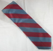 Dark Red  Slate Gray Stripes Striped Neck Tie 57" Long x 3.75" Wide E535 