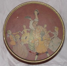 Antique Art Deco SWAN NECK WOMAN Birthday Ring Around Rosie Nabisco Biscuit Tin