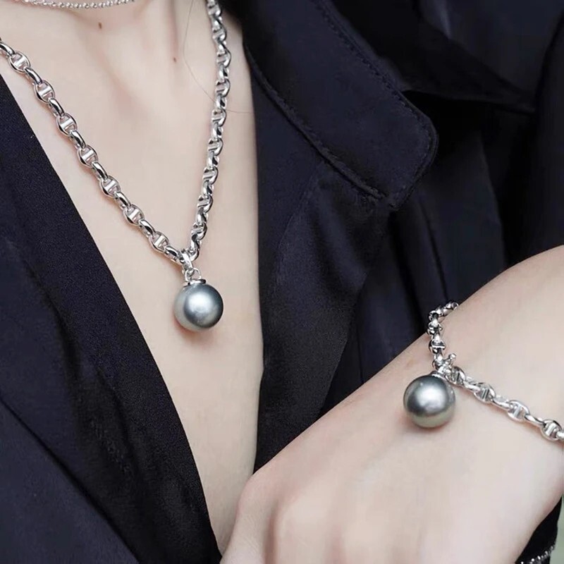 925 Natural Elegant Pearl AAAA10-11mm Bracelet 7.5-8 inch+Necklace 18 inch