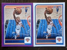 2023-24 Panini NBA Hoops Immanuel Quickley Purple Parallel + Base #160