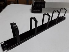 Monoprice 1U 19 x 1.75 in Metal D-Ring Premium Cable Management Panel