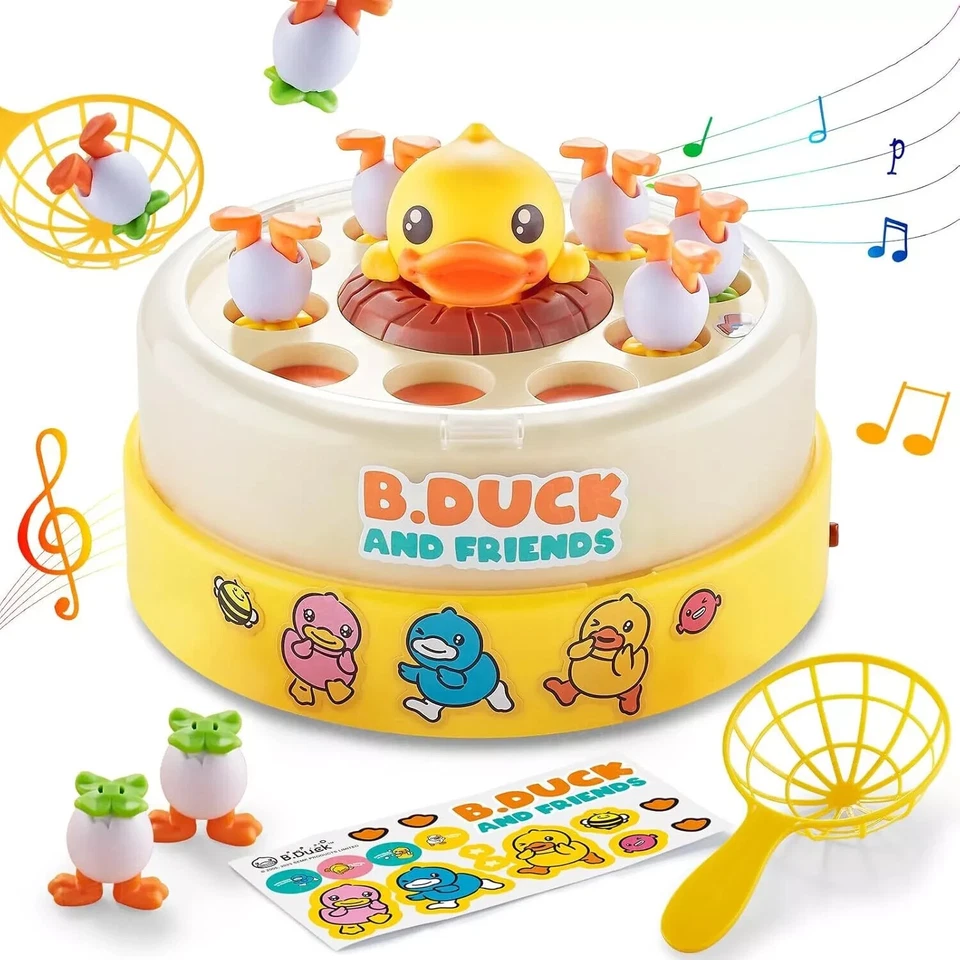 B.Duck Catch Duck Board Games Bounce Popping Up Catching Music Games For Kids 3+ - Image 2 of 4