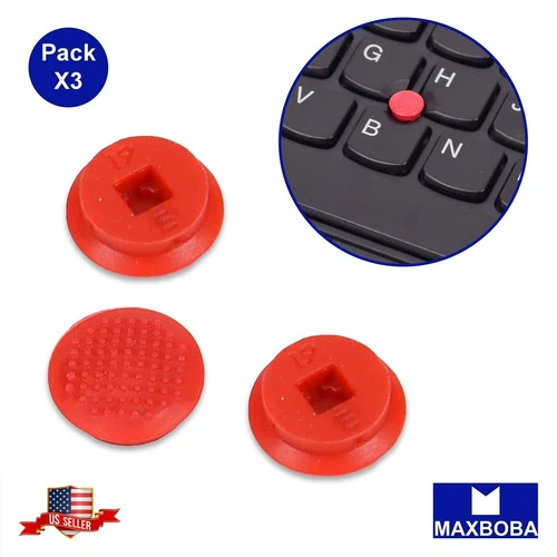 3 Pack Rubber Mouse Pointer Trackpoint Red Cap For Lenovo Thinkpad Laptop 2*2mm