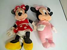 Lot of 2 Disney Minnie Mouse Plush from the Disney store 13"