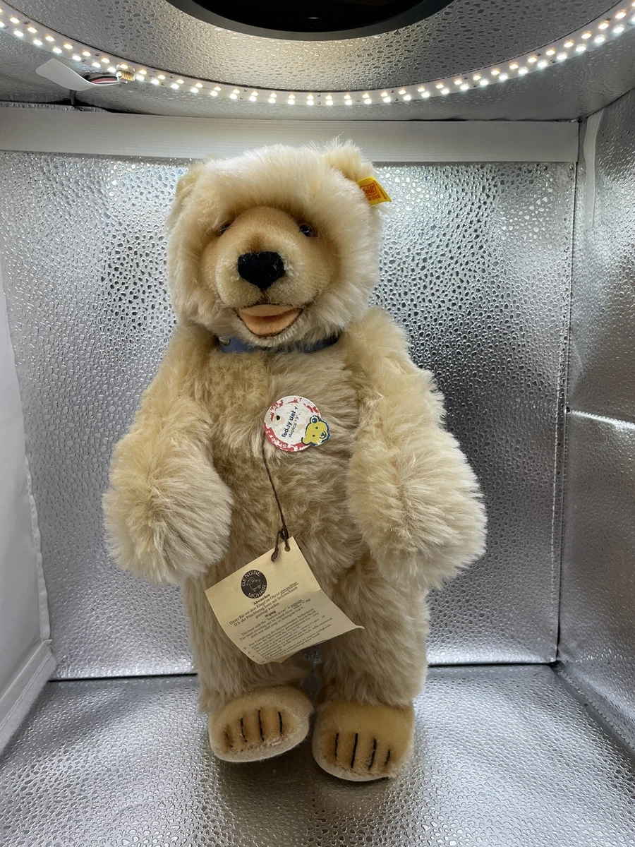 STEIFF Teddy Baby Replica 1930 Teddy Bear Blonde mohair 14 inch 0176 35 Signed