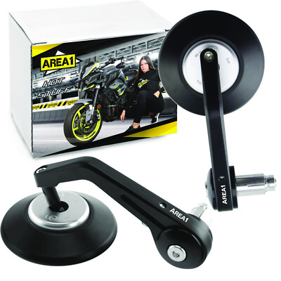 Motorrad Lenkerenden Spiegel Area1 Rückspiegel Set E-geprüft (V05)