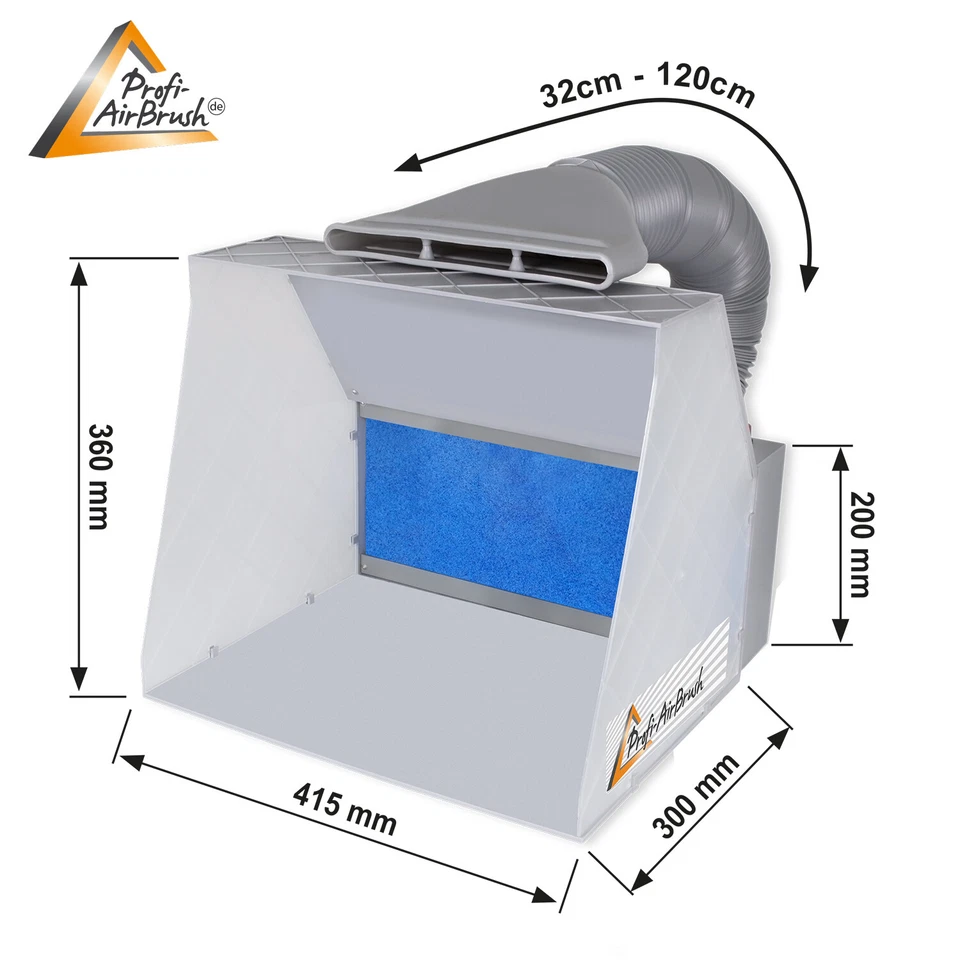 ABSAUGANLAGE AIRBRUSH FARBNEBEL SPRITZKABINE ZUBEHÖR LAKIERKABINE KOMPRESSOR - Bild 2 von 4
