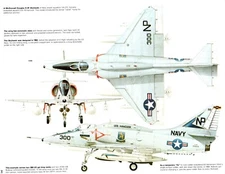 1980 A-4F SKYHAWK UNITED STATES NAVY FIGHTER JET AIRCRAFT Pin-Up ART PRINT AD