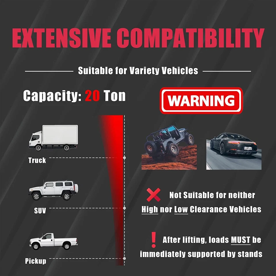 Gato de botella hidráulico de aire neumático Torin Pn de 20 toneladas BIG RED con bomba manual Foto 3 de 4