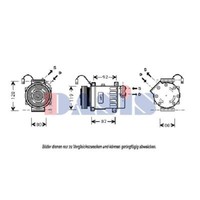 AKS Dasis Kompressor Klimaanlage FüR CitroëN C5 I Peugeot 807 406 Break
