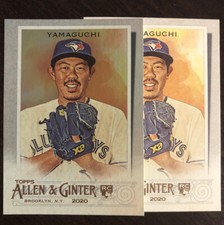 2020 TOPPS ALLEN & GINTER SILVER HOT BOX & Base #216 SHUN YAMAGUCHI RC BLUE JAYS