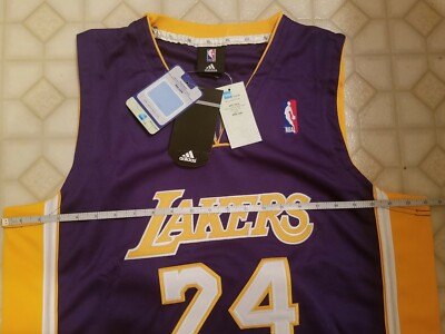 NEW W/ TAGS Kobe Bryant #24 Los Angeles Lakers Adidas NBA Purple