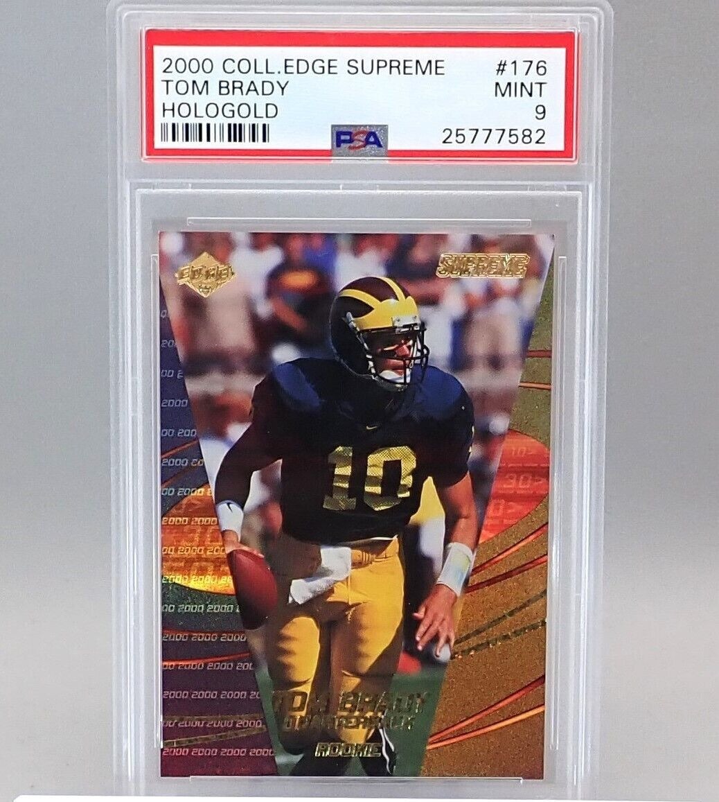 🔥2000 TOM BRADY🔥19/20🔥RARE HOLOGOLD COLLECTOR'S EDGE SUPREME🔥PSA 9 POP 4🔥