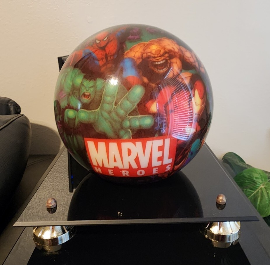 Marvel Heroes Bowling Ball Vintage Brunswick Viz-A-Ball UNDRILLED