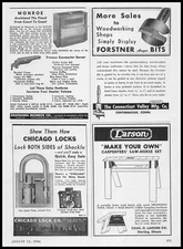 1946 Chicago Lock Double Locking Padlocks Cutaway Diagram Actual Size Print Ad