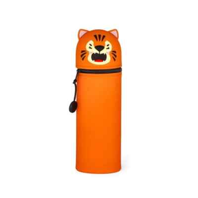 DGTSYAL Kawaii Astuccio Scuola 2 in 1 in Morbido Silicone, Portapenne da Tavolo, Chiusura con Cerniera, Penne Pastelli Pennarelli, Astuccio Portapenne Animali Dolci pinguino, per scuola, uffici