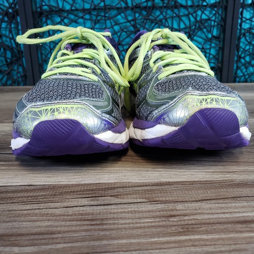 Asics Shoes W SZ 9.5 Gel Kayano 21 #T4H7N Sneakers PURPLE SILVER GRAY Mesh READ! - Picture 7 of 15