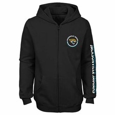 Outerstuff NFL Youth Girls Jacksonville Jaguars Brilliant Full Zip Fleece Hoodie