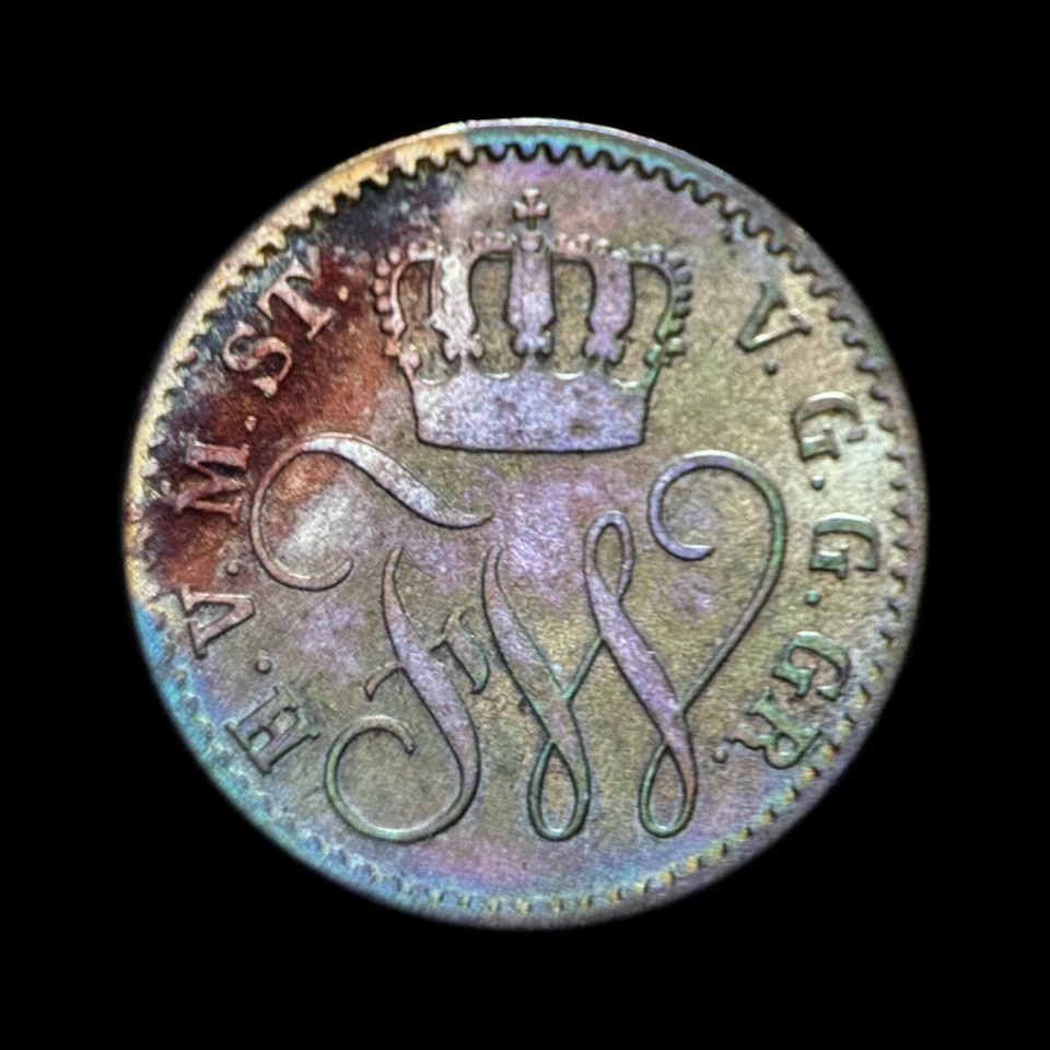 GERMANY. 1864, 1/48 Thaler, Silver - Mecklenburg-Strelitz, Frederick Wiliiam A - Image 2 of 3