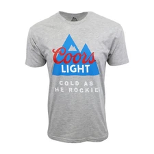 COORS LIGHT COLD AS THE ROCKIES T SHIRT OFFICIAL ITEM GRAY