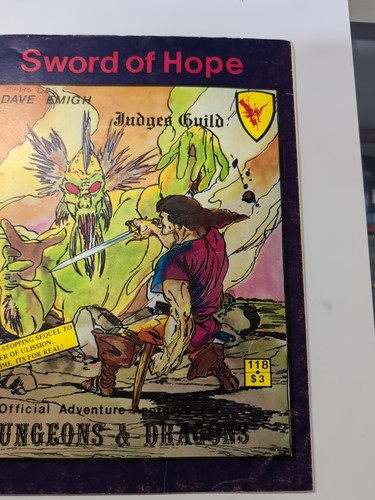 Judges Guild Sword of Hope Dungeons and Dragons 118 Dave Emigh EX BX 939 - Picture 4 of 12