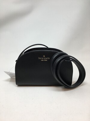 Kate Spade Perry Saffiano Leather Black Dome Crossbody Bag NWT