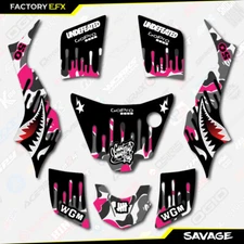 Gray & Pink Savage Racing Graphics Kit fits Suzuki LT50 All Years Decal LT 50 a