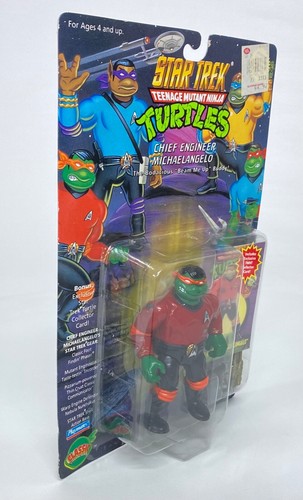 TMNT Teenage Mutant Ninja Turtles Ingegnere Capo Michelangelo Star Trek 1994 - Foto 2 di 10