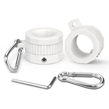 Plastic Flag Pole Rings with Bearings 2 Pack, 360 Degree Rotating Anti-Wrap Flag