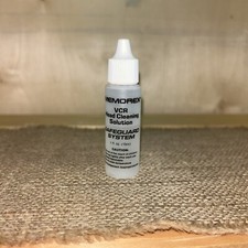 VCR Head Cleaning Solution Memorex VHS Tape 1/2 Bottle Fluid Safeguard System