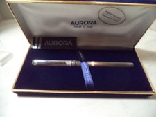 AURORA Penna Stilografica Magellano Argento 925 e pennino in oro 14k F nuova 4