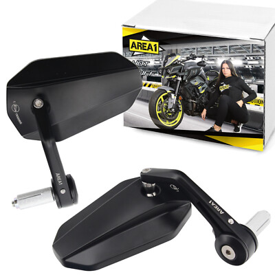 Motorrad Lenkerenden Spiegel Area1 Rückspiegel Set E-geprüft (V02)