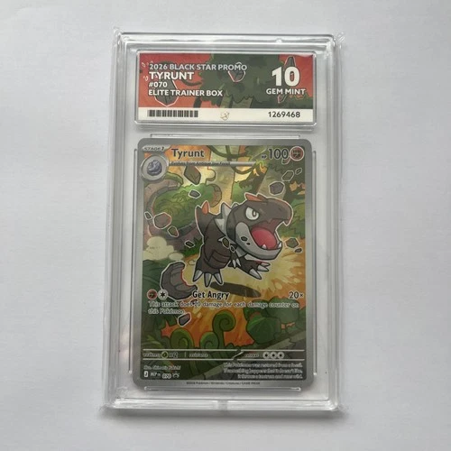 Ace Grading 10 Pokémon Tyrunt 070 Black Star Promo! Holo (perfect order etb)
