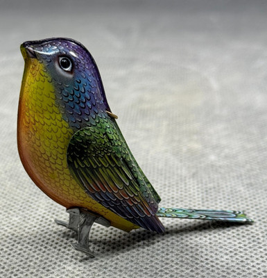 Nostalgie Spielzeug Christbaumschmuck Ornament Metall Anhänger Tin Bird Vogel