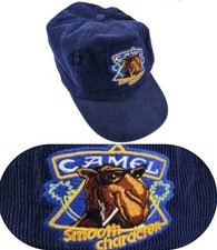 VTG Joe Camel Cigarette Smooth Baseball Cap Unisex Blue Corduroy Snapback Hat