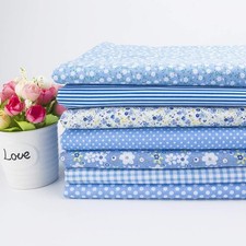 Elegant Floral Cotton Bundles: 7 Pieces of 20" x 20" Fabric for DIY Projects
