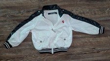 Vintage Ferrari toddler white racing windbreaker jacket size 2a