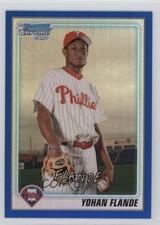 2010 Bowman Chrome Prospects Blue Refractor 123/150 Yohan Flande #BCP139 0c2