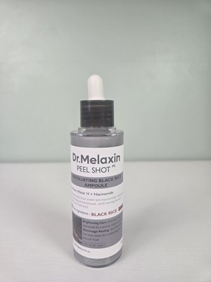 Dr. Melaxin Peel Shot Glow Black Rice Peeling Ampoule, Soft Exfoliating Scrub 