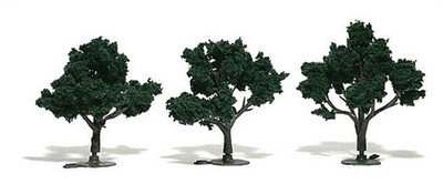 Woodland Scenics WTR1508 TR1508 dunkelgrüne Bäume 3 - 4 Zoll (3er Pack)