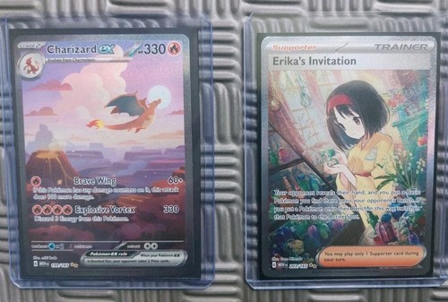 Charizard ex 199/165 Sv: Scarlet & Violet 151 Holo & Erika's Invitation Full Art