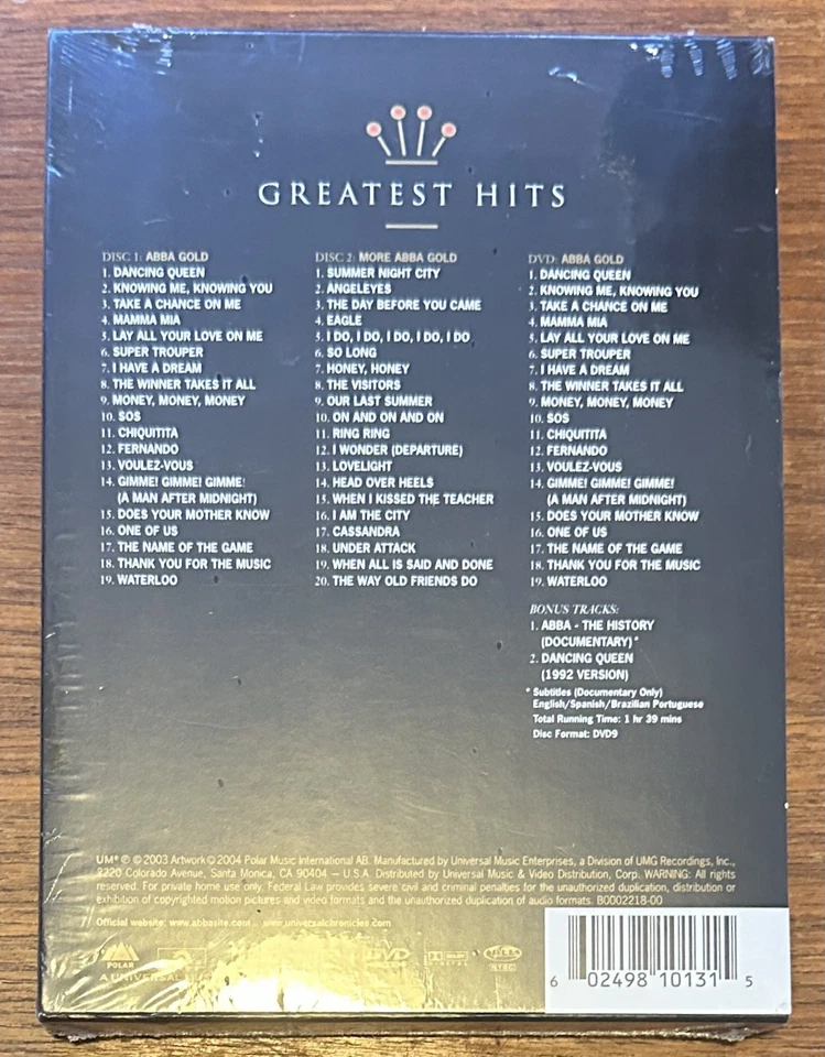 ABBA 2 CD & 1 DVD Sound & Vision Gold Greatest Hits Brand New Sealed Mamma Mia + - Image 2 of 2