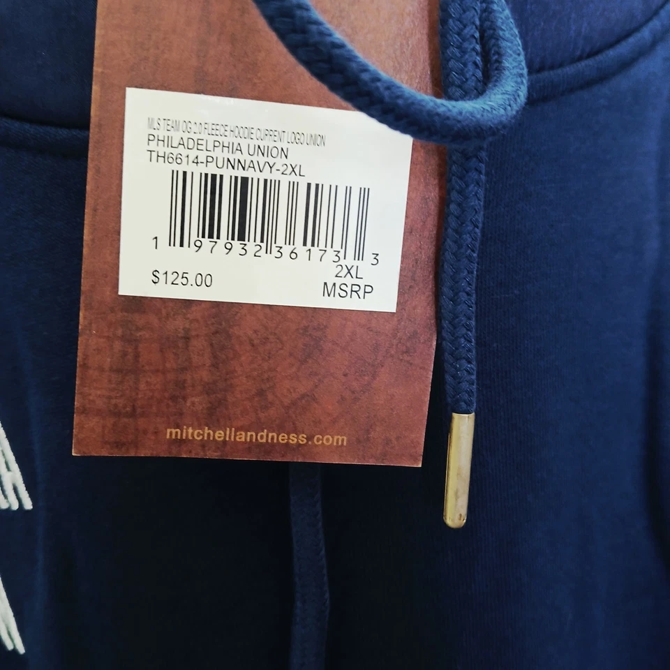 Mitchell & Ness 费城联盟运动衫防水罩,尺寸 2XL — 第 4/4 张图片
