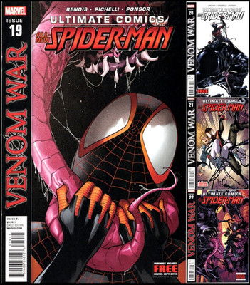 EARLY MILES! Ultimate Comics SPIDER-MAN #19-22 (2013) BENDIS! VENOM WAR!! VFNM