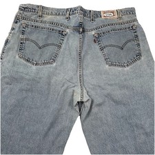 VTG Levi's 545 Loose Fit Jeans Men Fits 42x30 Blue Brown Tab 90s Light Wash Y2K