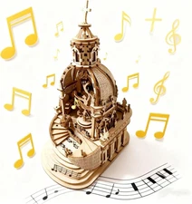 3D Puzzle for Adults Teens Wooden Music Box Mechanical Model Kits Wood DIY Craft