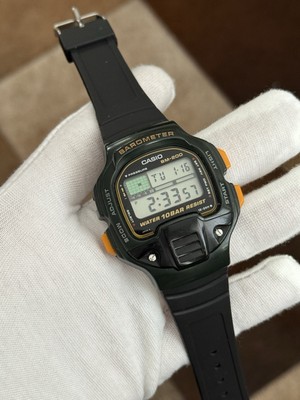 Vintage Casio BM-200W Men s Digital Barometer Watch Module 988 1990 s JDM - Mint
