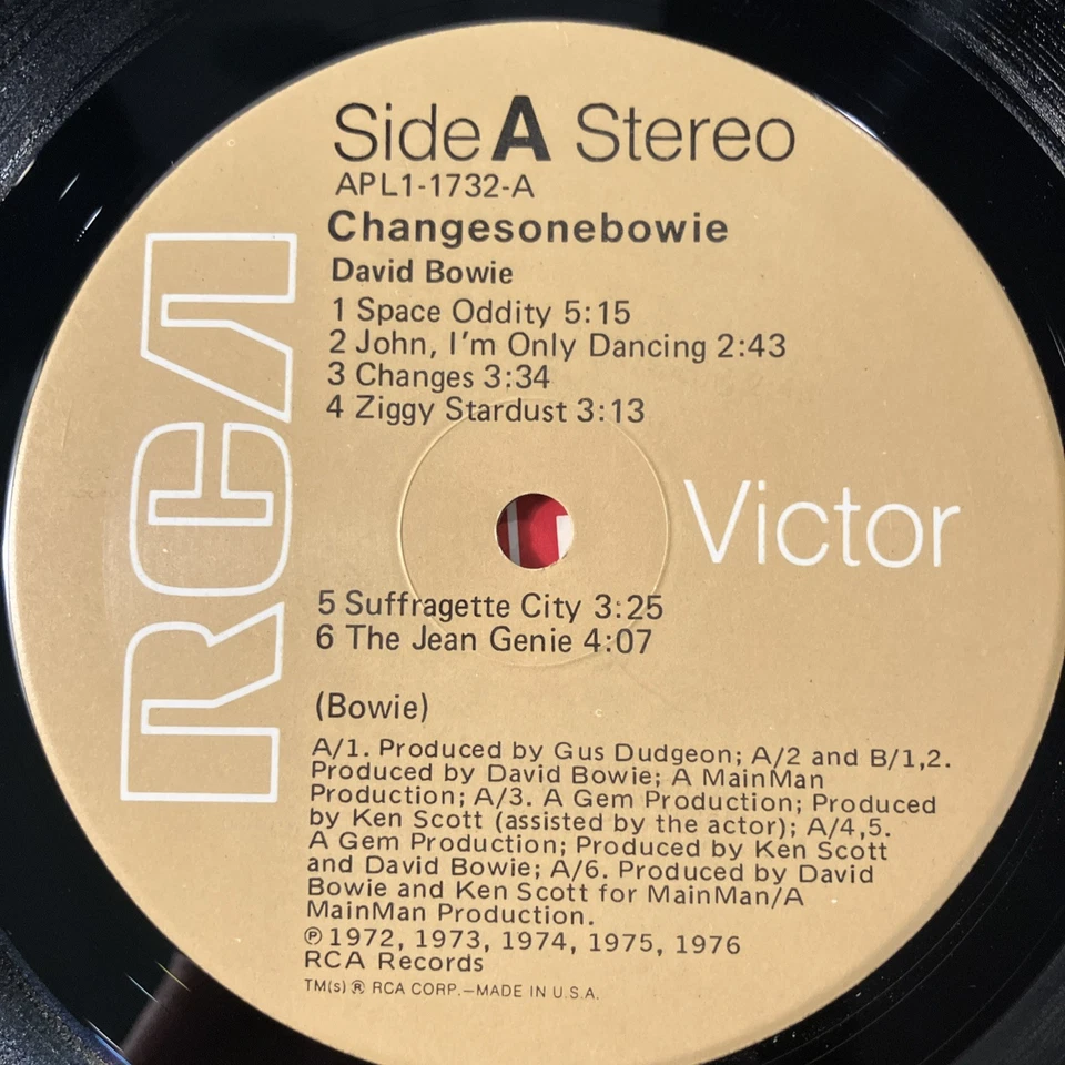 David Bowie - Changes One - LP 1976 Vinyl Hits Best Of VG+ First Pressing - Image 4 of 4