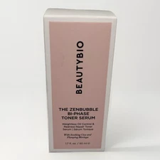 NIB BeautyBio The ZenBubble Bi-Phase Toner Serum, 1.7 oz Oil Control Redness
